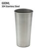 Stilbecher für Milchshakes aus 304 Edelstahl mit breiter Basis 230/360/500/600ml