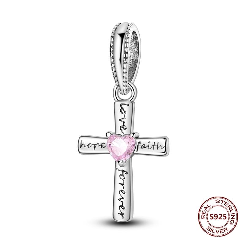 Teufelsaugen Anhänger 925 Kupfer Original Hand von Fatima Blauer Zirkon Kreuz Blaue Augen Charms Passend für Armband DIY Herstellung Zirkon Geschenk