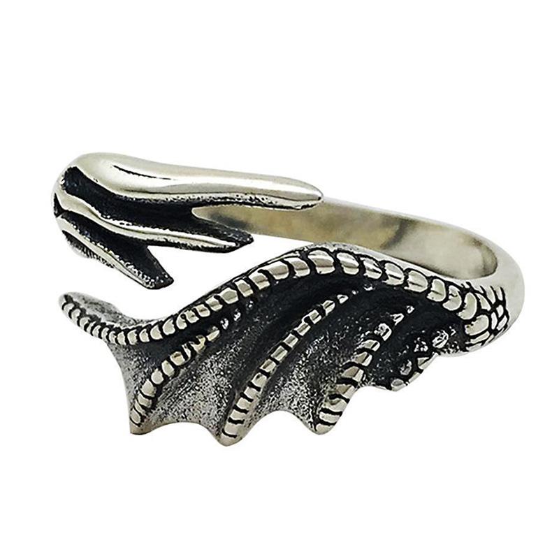 Anillos de apertura de ala para parejas de hombres y mujeres, anillo de dedo Punk Unisex, accesorios decorativos, joyería