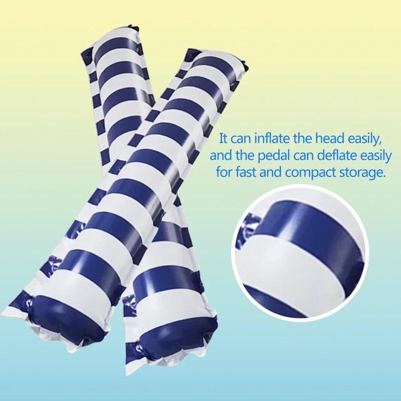 1× PVC Double Float Water Hammock Recliner Comfortable Foldable Inflat Air Mattress Summer Swimming Pool Mats Sleeping Bed Chair