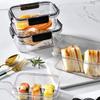 Clear Sealed Rectangular Fridge Food Storage Container, Stackable Fresh-keeping Lunch Box for Vegetables, Fruit and Meal Prep