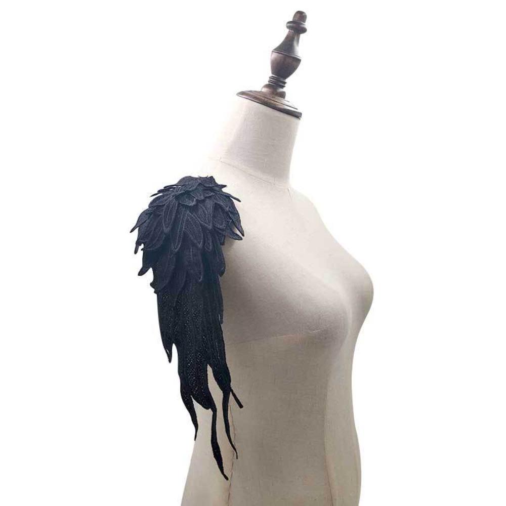 

2Pcs Multilayer Flower Collar Patch Embroidery DIY Crafts Fashion Angel Wing Patch