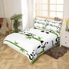 Cute Little Panda Patterned Bed Sheet Set, Children's Animal Bedroom Decoration Bed Sheet Set, Boys' Printed Duvet Cover Set