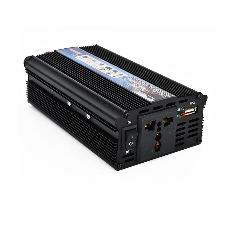 500W/1000W/2000W Portable Car Power Inverter 12V/24V To 220V Power Converter Household Sine Wave Voltage Transformer
