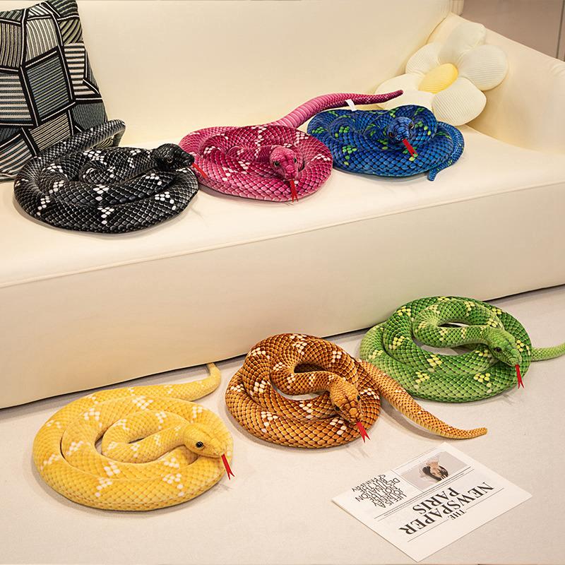 Simulated Big Snake Doll Plush Toy Water Snake Python Doll Boy Tricky Rag Doll Birthday Gift