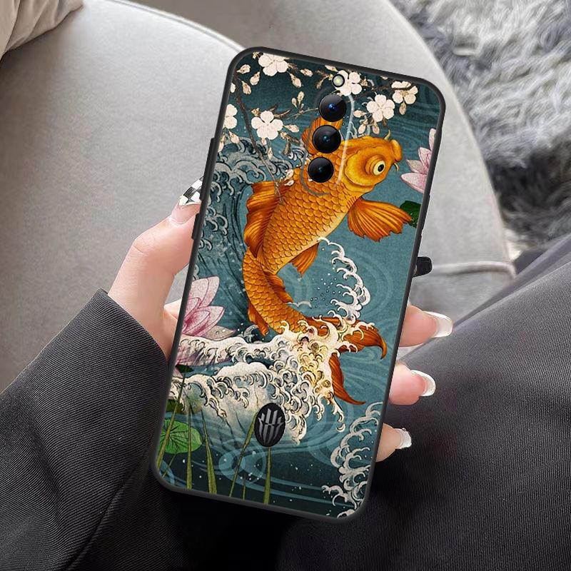 

Chinese Koi Fishes Case For ZTE Nubia Red Magic 11 10 Air 8 8S 9 9S 10S Pro Plus 5G 6R 7 6 7S 6S Pro Back Cover RedMagic 8S Pro Plus
