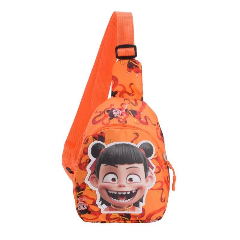 Cartoon Zha Ne Printed Shoulder Chest Bags Anime Peripheral Wallet Children