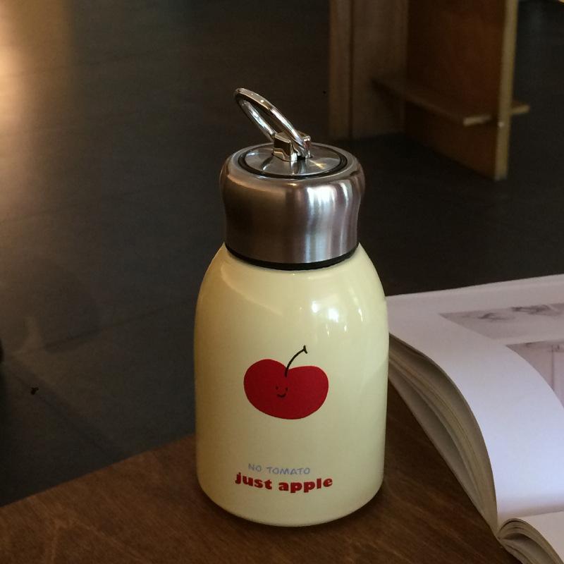 New Year'S Christmas, Bell Apple Puppy Thermos Cup Stainless Steel Water Cup, Portable Cartoon Repair Hook Portable Cup