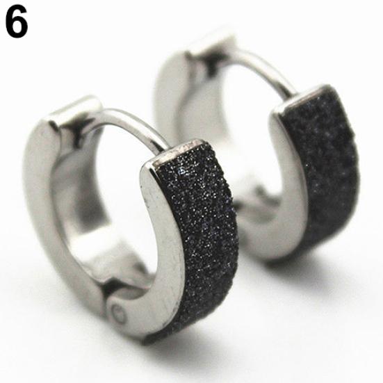 Smart Punk Gothic rustfritt stål Hoop Stud øredobber smykker