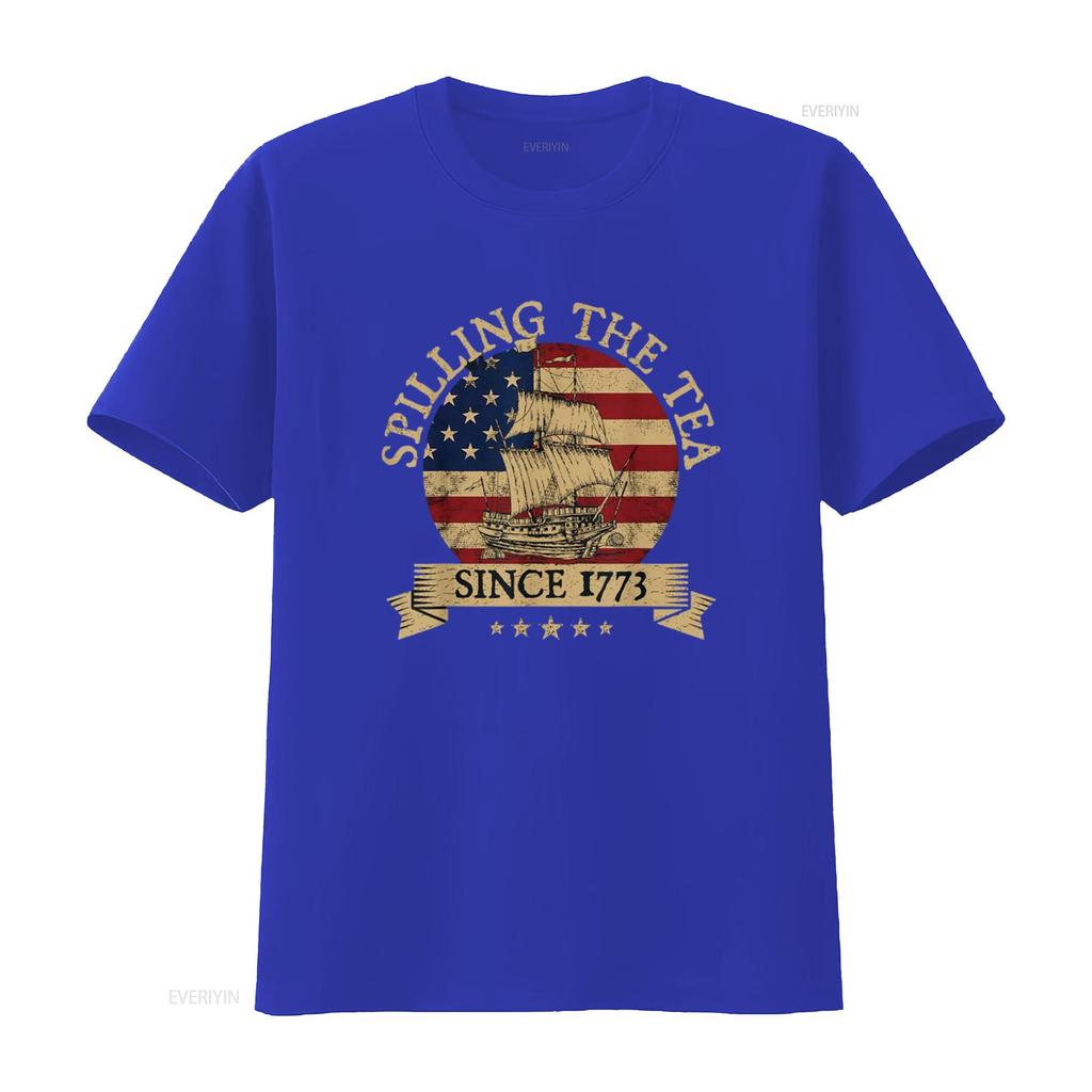 Spilling The Tea Since 1773 Vintage Us History Teacher T Shirt Black 2X Large Vintage Washed Designer Clothes Slightly Stylish