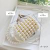 Lapimou Party Bag, Beaded Bag, Pearl Bag, Shoulder Bag, Handbag, Silver Bag, Mini, Small Shoulder Bag for Women, Perfect for Weddings, Yukata,