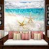 Beach Starfish Scenery Tapestry Wall Hanging Natural Minimalist Art Bohemian Hippie Bedroom Living Room Home Decor