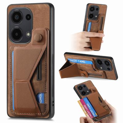 Kickstand Cards Solt Wallet Leather Case For Xiaomi Redmi Note 13 Pro 12 11 10 POCO X6 X5 13T 13C Stand Magnetic Retro Bag Cover