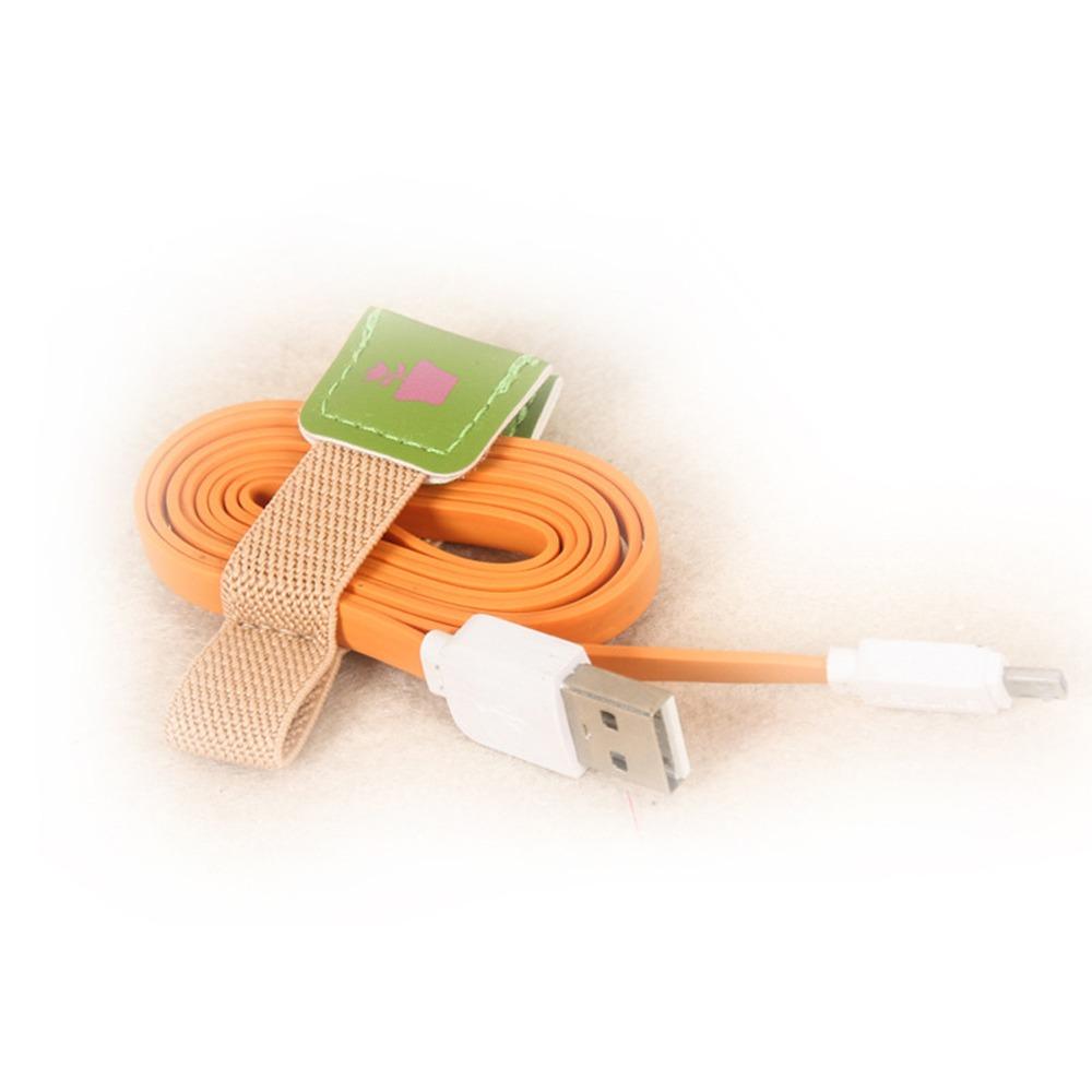 Storage Leather Cable Winder Buckle Holder Data Cable Organizers Cord Winder  Desktop