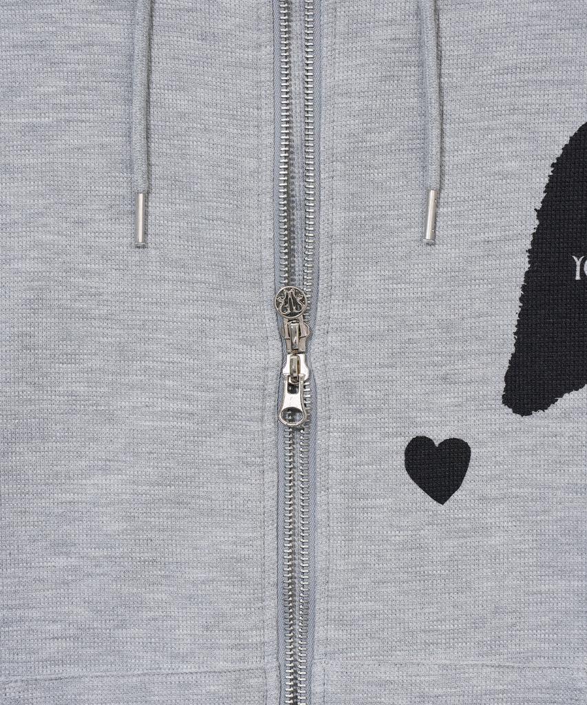 Youhee [3Colors] Graphic Waffle Hood Zip-Up