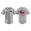 Unisex Baseballtrikot Oberteil für Erwachsene mit 1776-2026 Aufdruck USA Flagge Grafik Knopfleiste Kurze Ärmel Sportshirt für den Unabhängigkeitstag