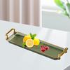 Nordic Serving Tray with Handles Multipurpose Decorative Tray Vanity Tray for Living Room Bathroom Office Bedroom Party