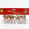 Golden Silver Christmas Hanging Bells Not Ringing Pendant Xmas Tree Decorations 4.5cm Window Door Christmas Bells Ornaments