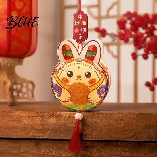 Cartoon Rabbit Lantern DIY Kit for Kids Mooncake Bunny Material Pattern Set Handmade Crafts Mid-Autumn Festival Celebration Easy Assembly