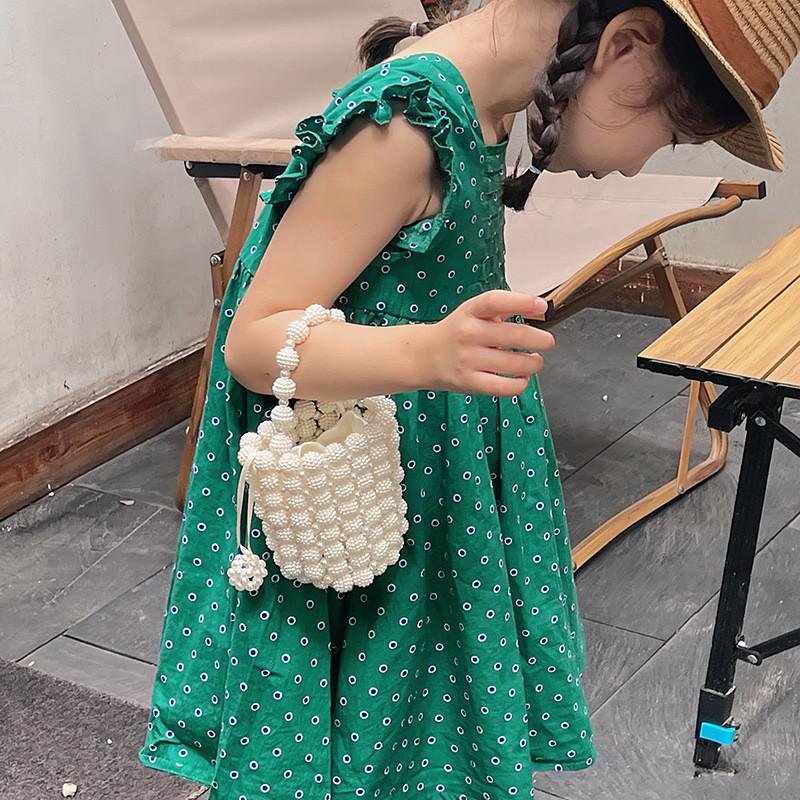 Stylish Cute Children's Handbag New Trendy Pearl Tote Bag For Girls And Boys