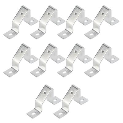 10PCS Rail Mounting U Bracket C45 Stainless Steel Guide Rail Inclined Support U Shaped Connector