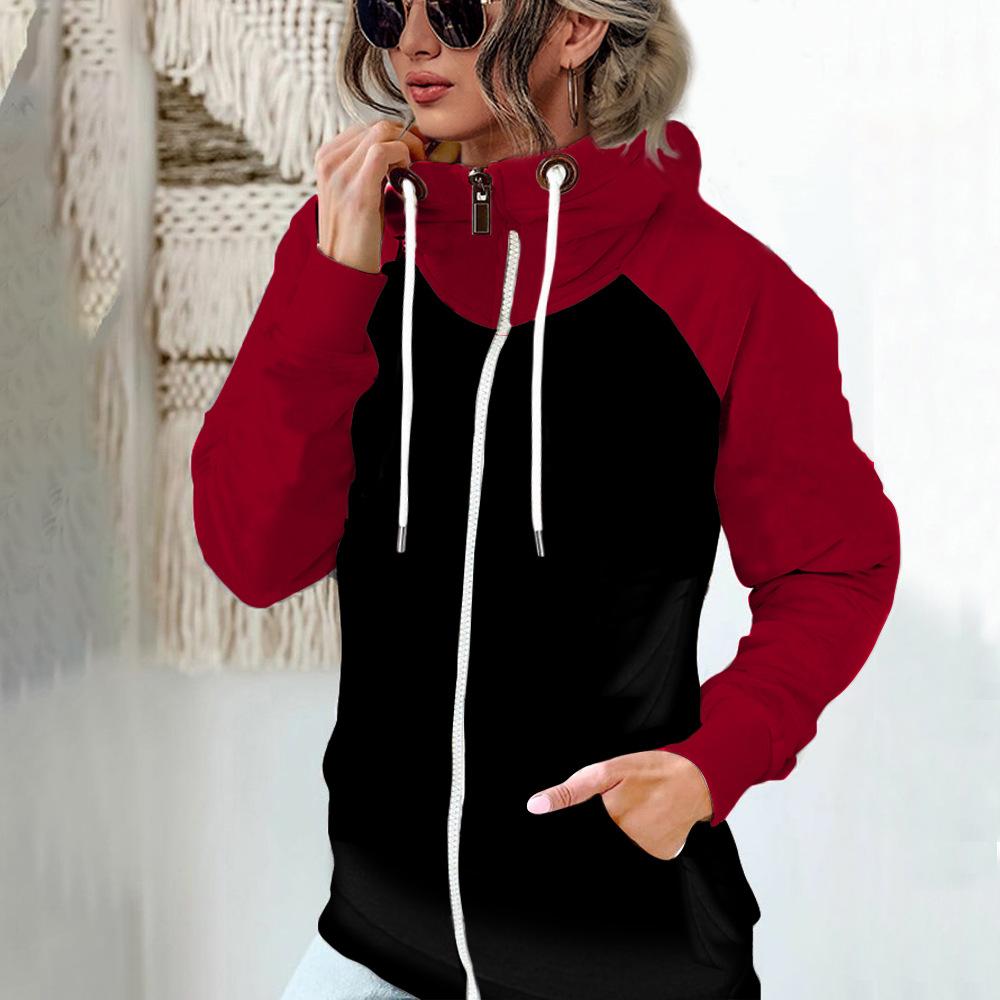 Women Autumn Winter Fleece Sweatshirt With Pocket Slim Fit Coat Zip Oversized 5XL