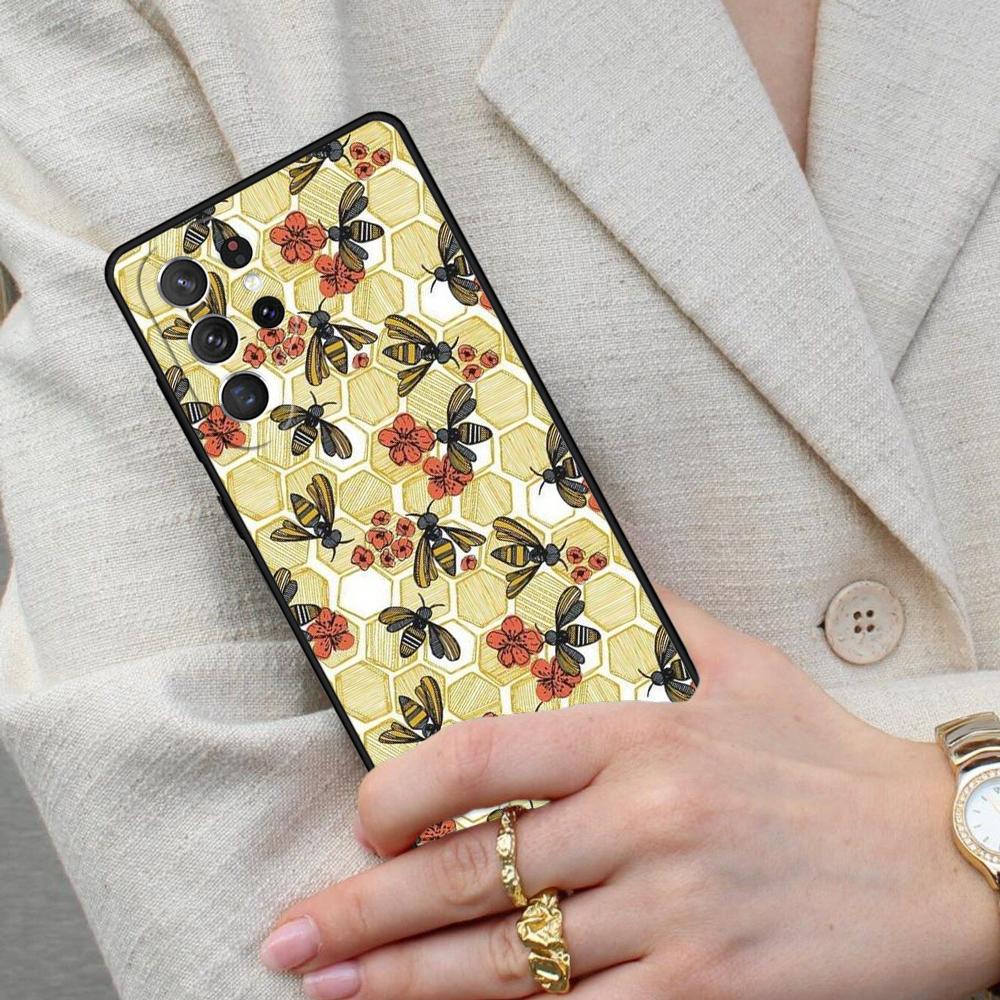 Bee Art Cell Phone Case for Samsung Galaxy S26 Ultra S25 S24 S23 S22 S21 S20 Note10 Cover