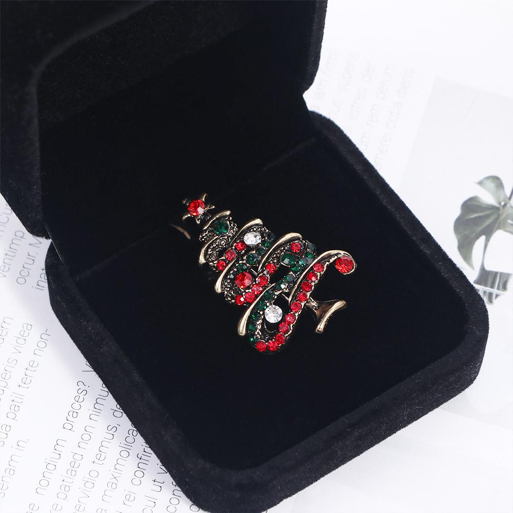 Claus Clip Xmas Brooch Brooches Collar Rhinestone Pin Vintage Christmas Tree Brooch Jewelry Tree