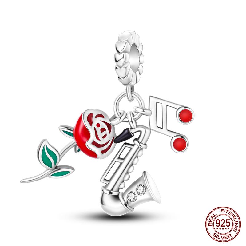 100% Copper High Heels Lipstick Lifestyle Collection Charm Beads For Brand Original Bracelet Diy Jewelry