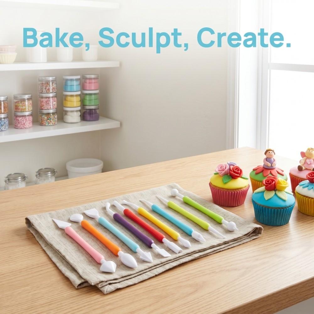 5pcs Ultralight Fondant Modeling Tools PP Polymer Clay Tools  Home Kitchen DIY Baking