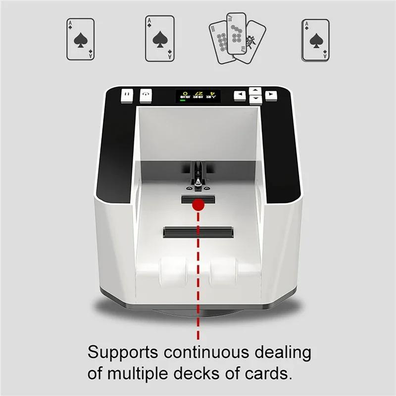 Automatic Card Dealer with Speed and Distance Adjustable 360° Rotating Electric Cards Dealing Machine Poker Dispenser 2500mAh