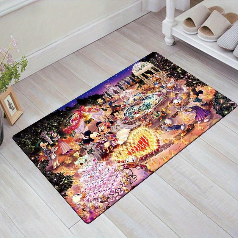 

1 шт. Ковер с рисунком Микки Мауса и Минни от Disney, Ковер для зоны, Нескользящий ковер, Ручная стирка, Коврик для пола, Подходит для гостиной, спальни, домашнего декора 60cm by 90cm