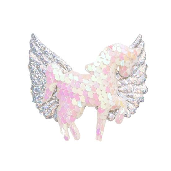 

Girl Hairpin Three-Dimensional Unicorn Lightweight Clip with Decor Hair Sequin Glitter Decoration A