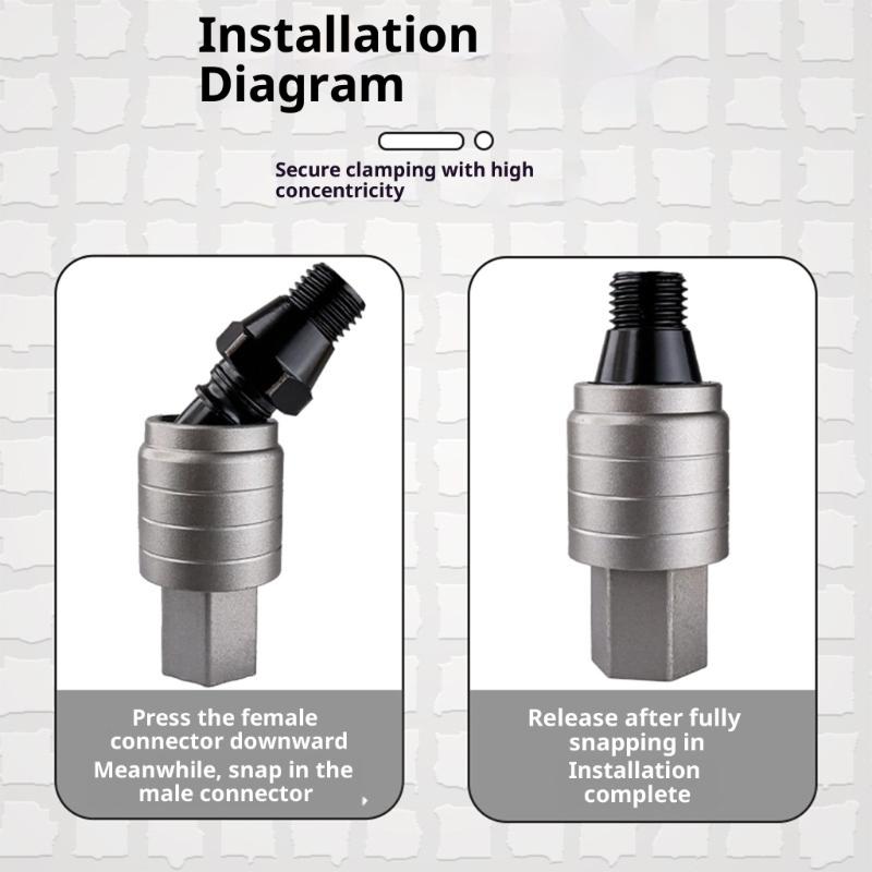 Quick Changing Water Drill Bit Adapters Stable Clamping Design High Strengthes Alloy Steel For Accuracy Drilling