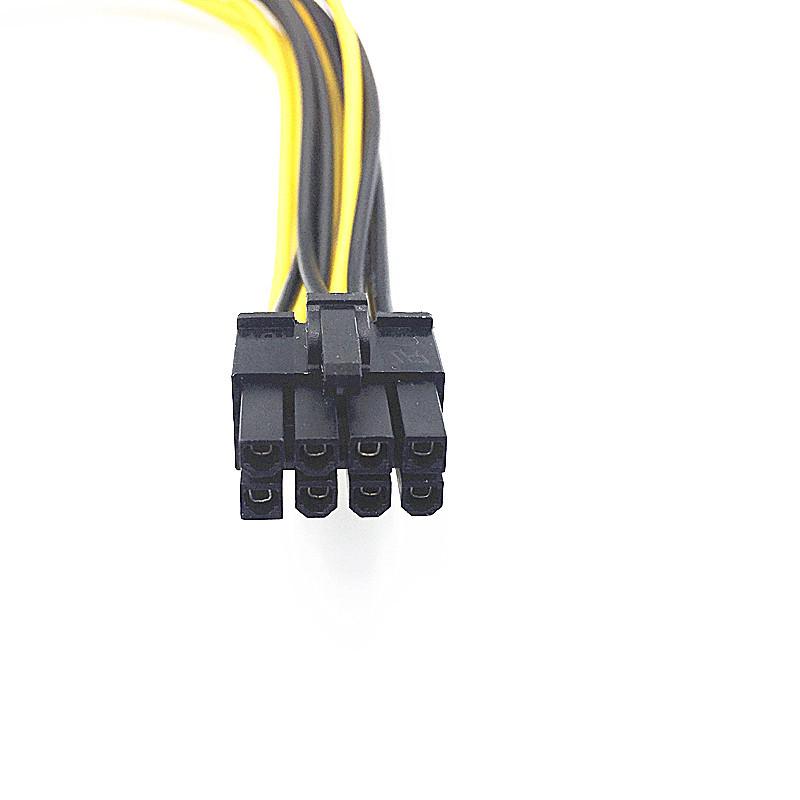 8Pin Male to Dual 6 Pin Female Cable Adapter 20cm CPU 8 Pin To Graphics Video Card PCIe Power Splitter 6Pin Male to 8Pin Female