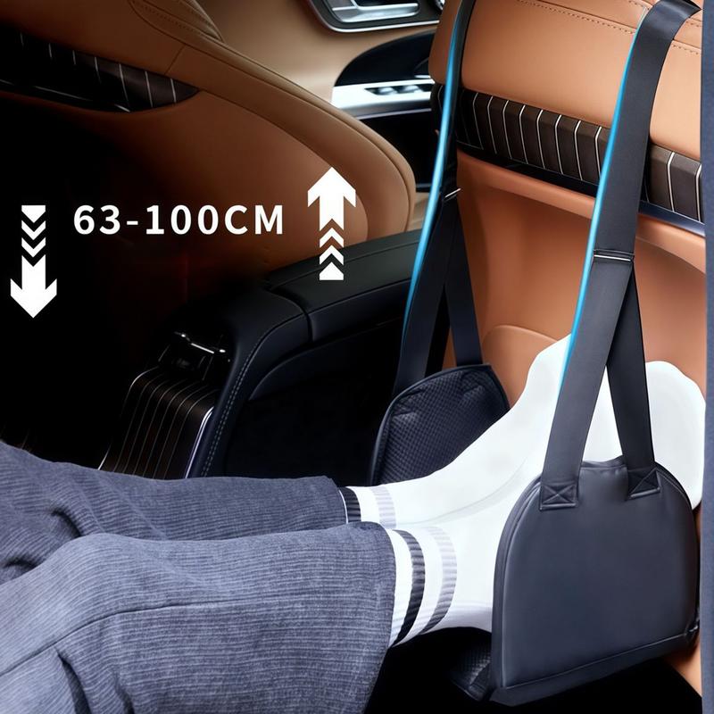 High Quality Foam Airplane Foot Hammock With Adjustable Sling Strap Lightweight Car Back Seat Accessories for Plane Travel