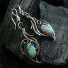 New Arrival Tide Meteor Earth Long Tassel Pendant Earrings Women'S Planet Crystalline Dramatic Statement Pendant Earrings Nuptial Party Event Jewelry