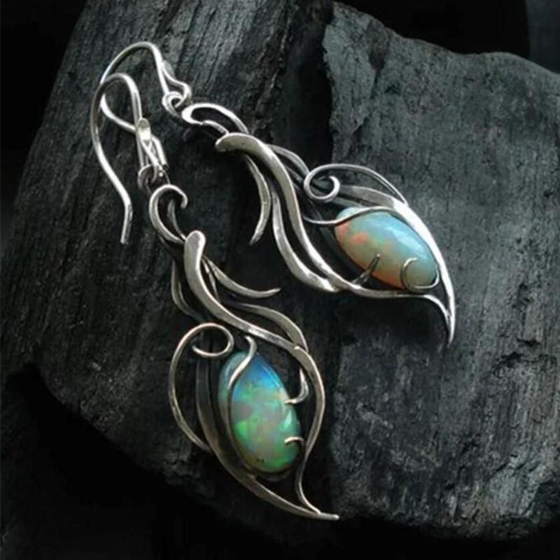 New Arrival Tide Meteor Earth Long Tassel Pendant Earrings Women'S Planet Crystalline Dramatic Statement Pendant Earrings Nuptial Party Event Jewelry