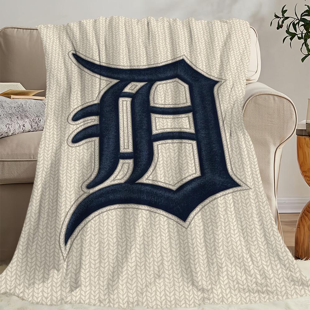 D-Detroit T-Tigers Baseball Blanket Blanket for Couch Sofa Travel Home Hiking Picni Bed Beding Flannel Blanket birthday gift