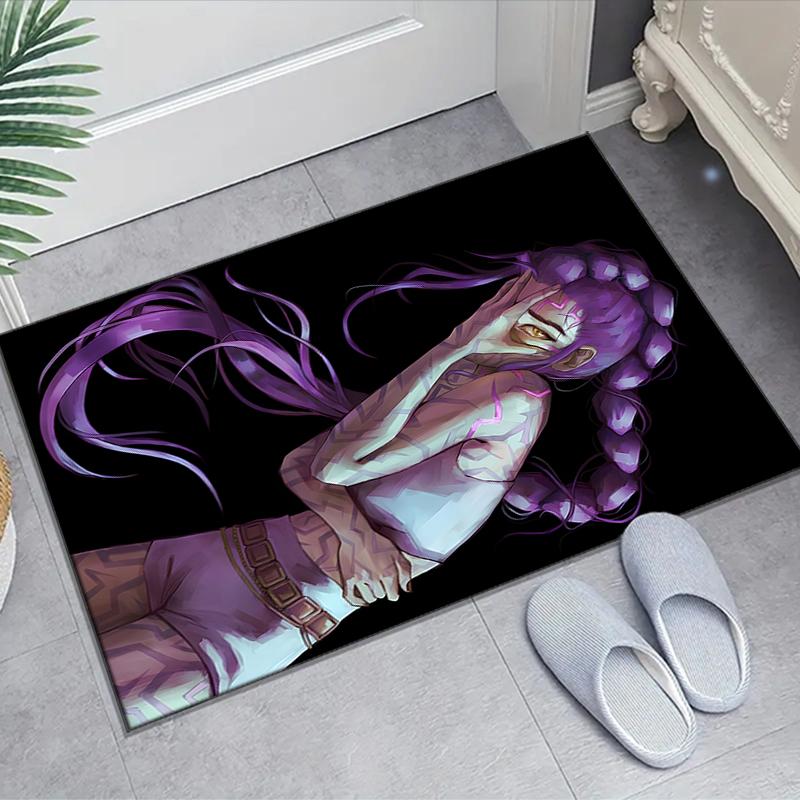 1pc KPop Demon Hunters RUMI5 Design Area Rug - Non-Slip, Soft & Cozy Floor Mat for Living Room, Bedroom, Office - Indoor/Outdoor Decorative Carpet