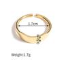Atoztide Personalized Engrave Geometric Open Ring Stainless Steel for Women Men Wedding Hand Circle Engagement Jewelry Gifts