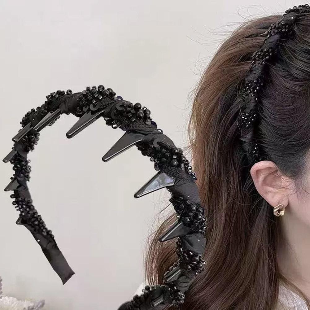 Fashion Non-slip Hairbands For Women Wave Top Anti-Slip 1pc Hairband Toothed Tooth Headbands Ne F7Q9