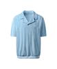 ERER Men Towel Collar T-Shirt Sky Blue