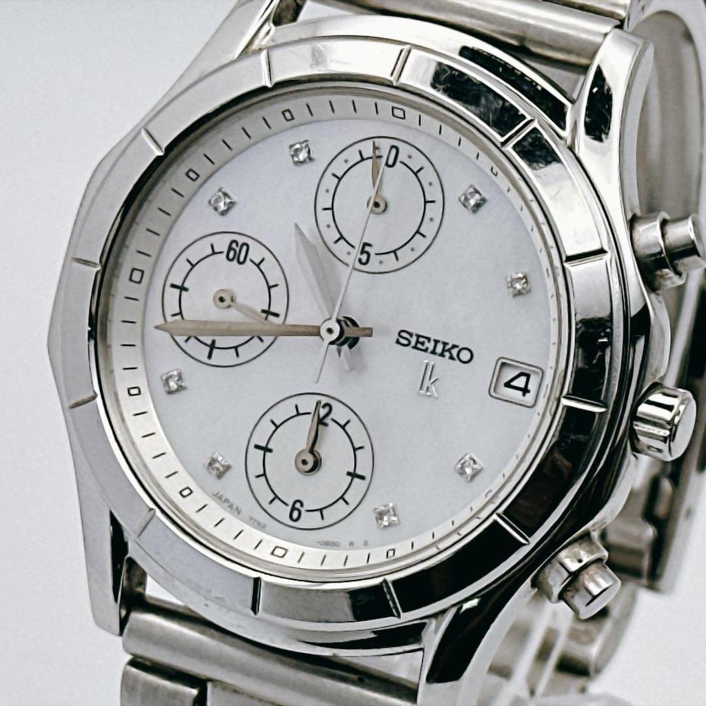 Used Beautiful Condition [Working/Battery Replaced] Seiko Lukia Chronograph LK Ladies Watch