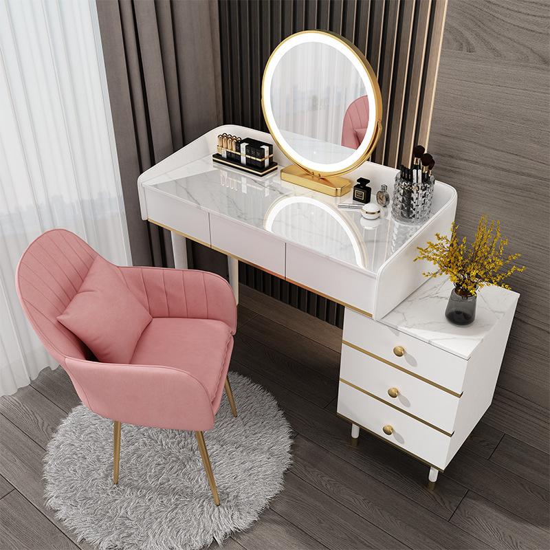 The Nordic Dresser Small Family Model Bedroom Contemporary Contracted with Lamp Light Decoration Lacquer That Bake Makeup Table