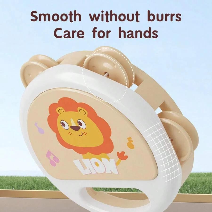 Löwe Musikinstrument Trommel Montessori Spielzeug Handtrommel Musikinstrument Lehrreiches Spielzeug Säuglingsrassel Cartoon Handklatsch-Spielzeug