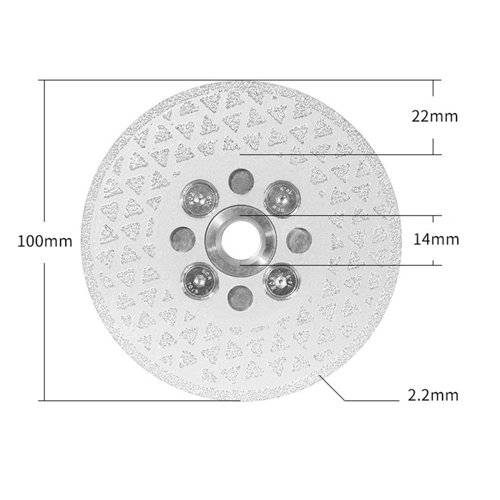 1PC Electroplated Emery Grinding Wheel with High Grain Exposure for Efficient Cutting Grinding of Granite Marble and Ceramic