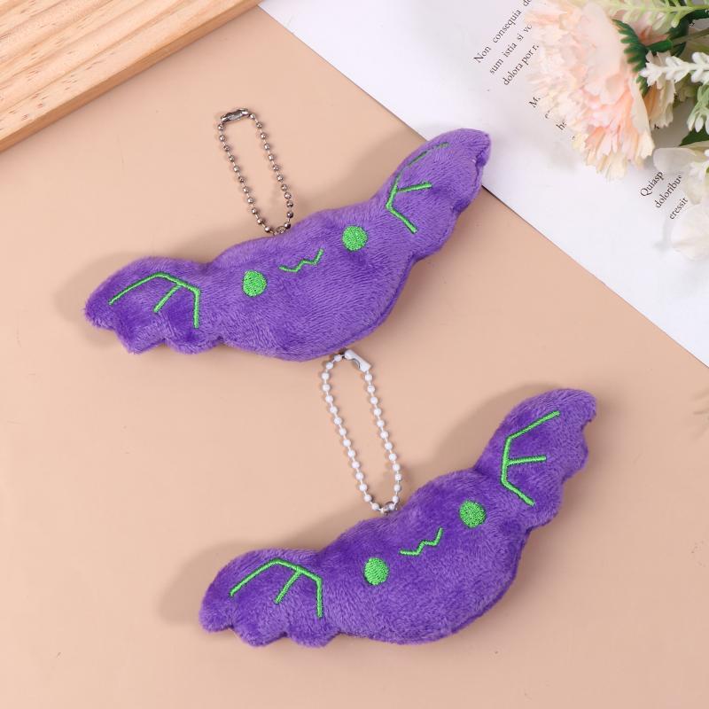 2 Stück Niedliche Stoffplüsch Fledermaus Schlüsselanhänger Halloween Mini Plüschpuppe Taschenanhänger Mehrfarbig Schlüsselzubehör Geschenk