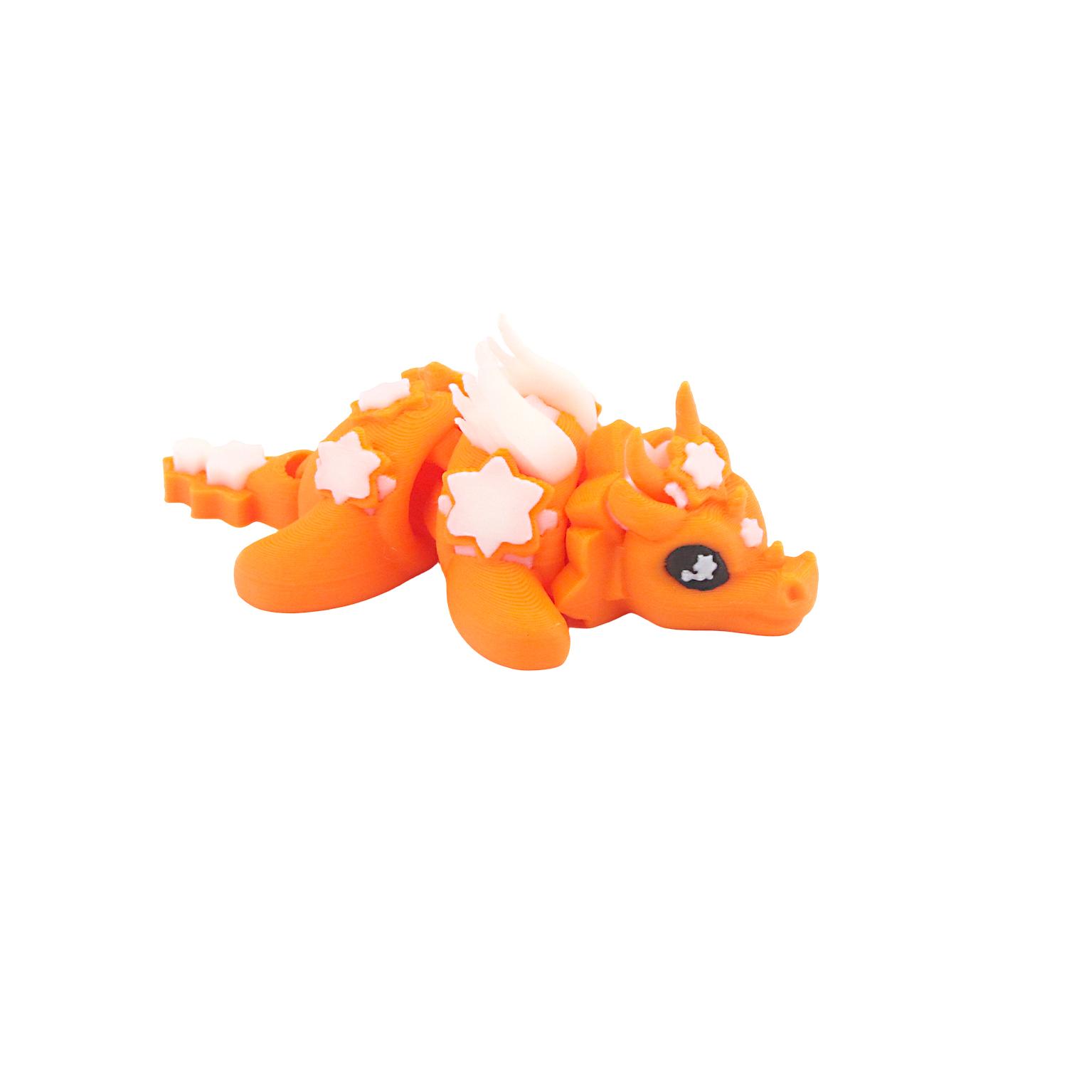 

3D printed Star Dragon toy with soft joints that can adjust posture, adding personality to your space S