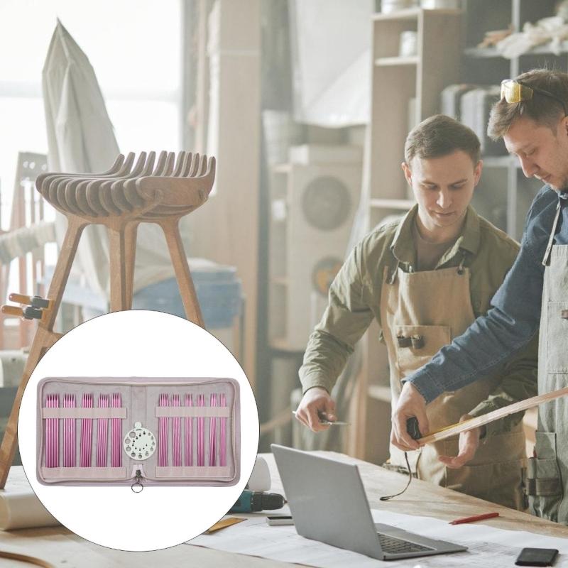 11Pairs Double Ended Aluminum Knitting Needle Double Pointed Head Knitting Needle 2.0mm-6.0mm for Sweater Scarf Hat Bag